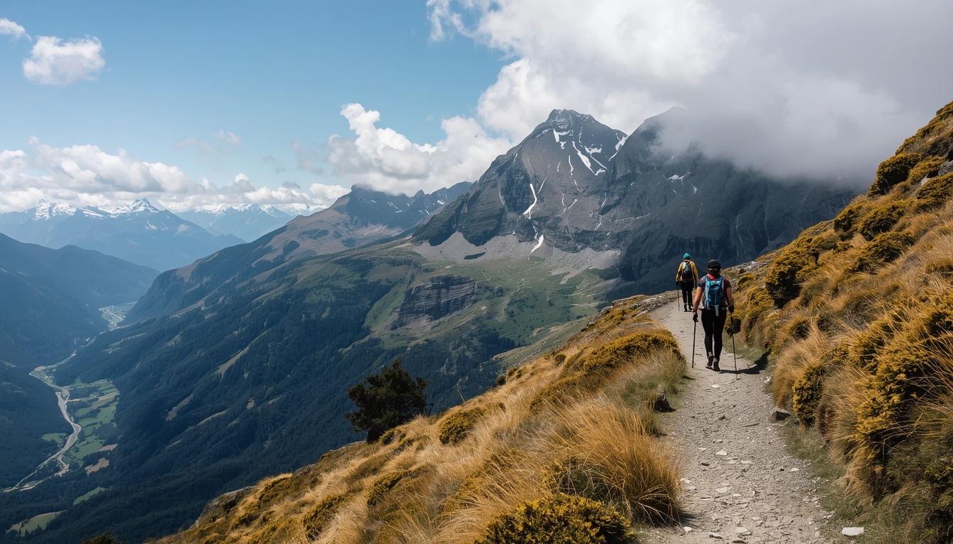 Klexironxorphun alpine active recreation route in New Zealand